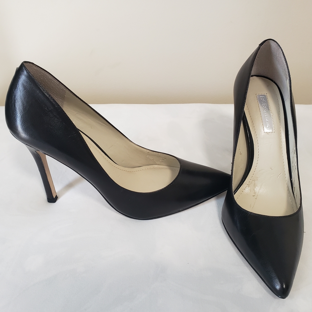 BCBGeneration Black Leather Heels